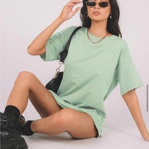 Princess Polly Green Thunderstruck Tee Dress